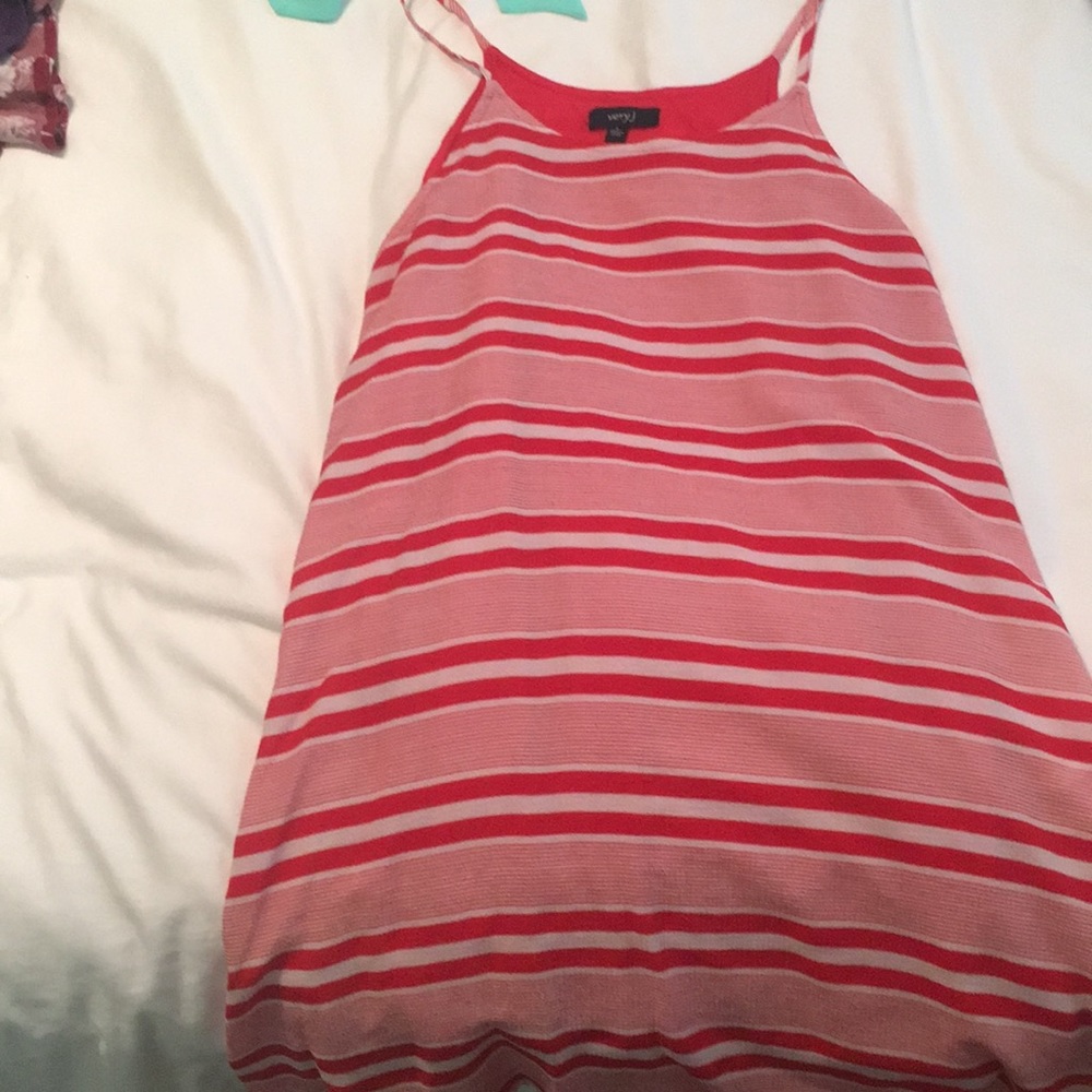 Red striped dress